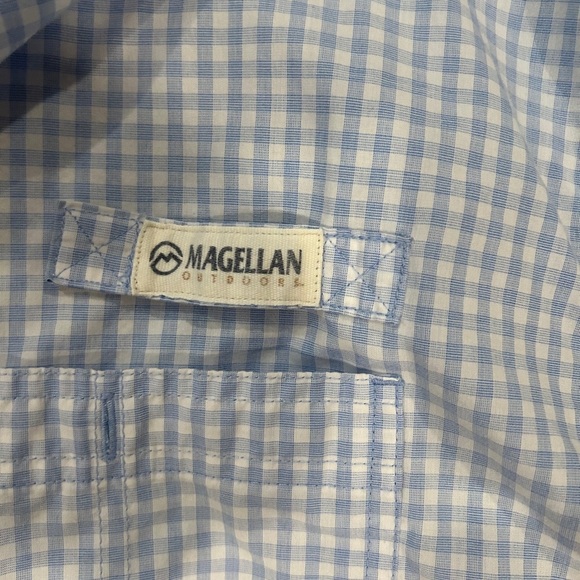 Men's Blue Checkered Shirt - Picture 3 of 4